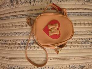 KKXIU Kids Personalized Letter M Heart Crossbody Purse